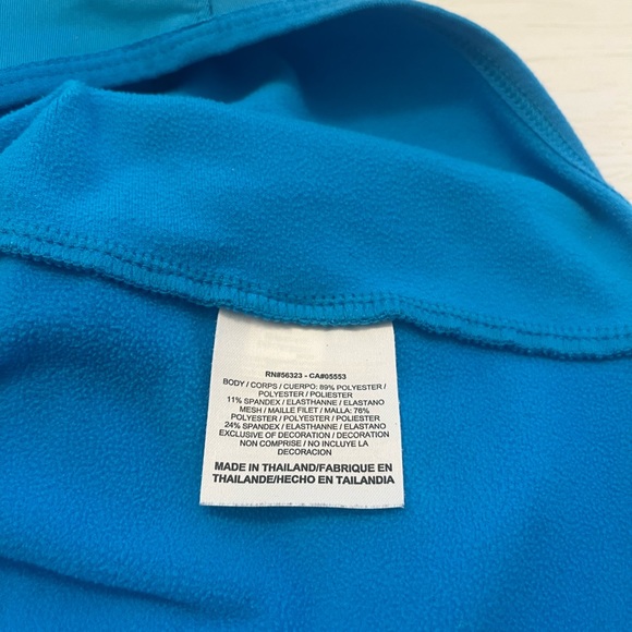Nike Dri-Fit Hooded Pull Over Ladiesx XS teal, thumb holes 1/4 zipper - Picture 10 of 11